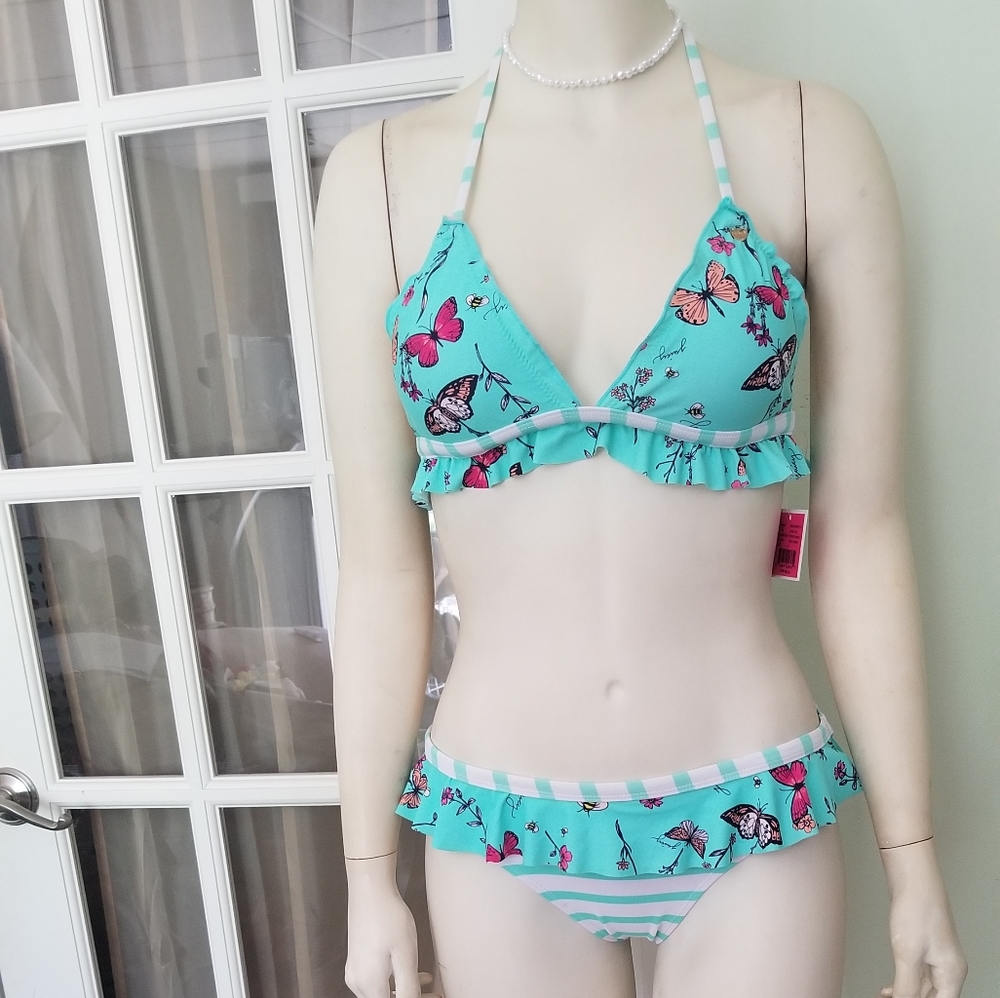 Juicy Couture Girls 2 pc swimsuit Size 14